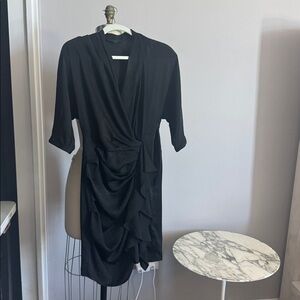Elegant All Saints Draped Dress with Slit